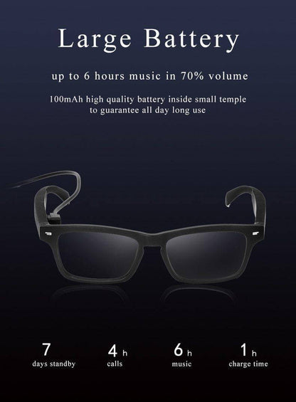 Smart Bluetooth Built-in Speaker Headset Glasses | Bowlift