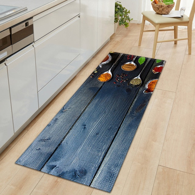 Skanto | CookEase Mat with Food Theme | Non-Slip & Water-Repellent | Comfort Mat for Kitchen & Household
