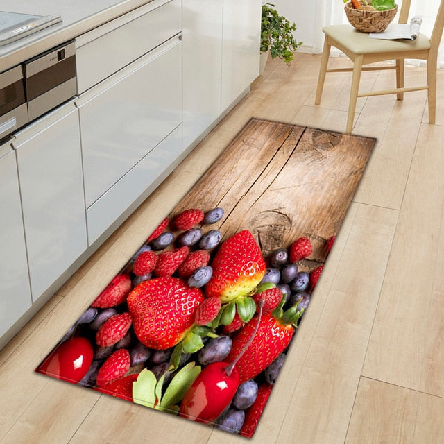 Skanto | CookEase Mat with Food Theme | Non-Slip & Water-Repellent | Comfort Mat for Kitchen & Household