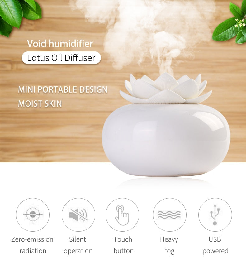 Skanto | Lotus Ceramic Simplicity Aroma Humidifier