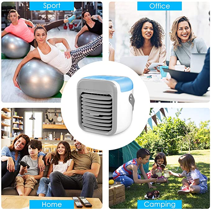 Skanto | Mini Air Cooler with Fast Ventilation, USB Rechargeable