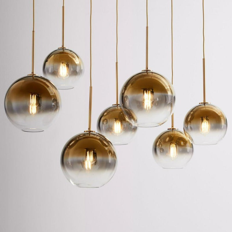 Frendorf | Glass ball pendant light | Modern Brass Design
