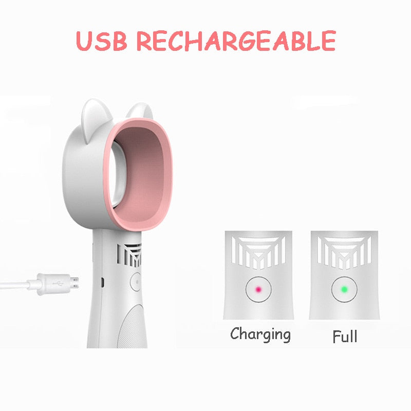 Modern rechargeable mini-cat bladeless fan | Karnz