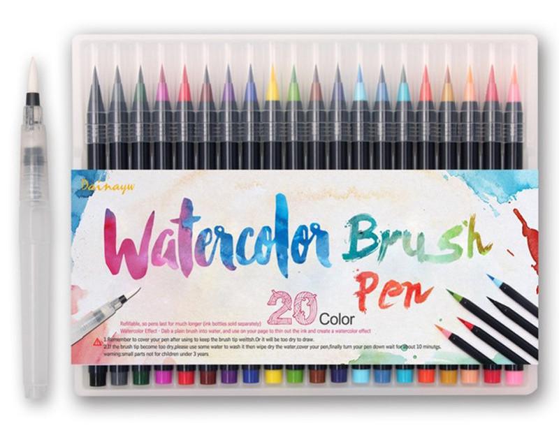 Monet - Watercolor Brush Pens (20 Piece Set) | Bowlift