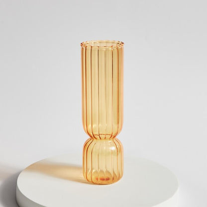 Modern Glass Candleholder-Orange | Bowlift