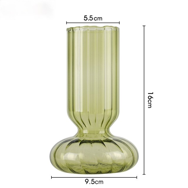 Glass Striped Cylinder Vase | Skanto