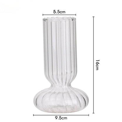 Glass Striped Cylinder Vase | Skanto