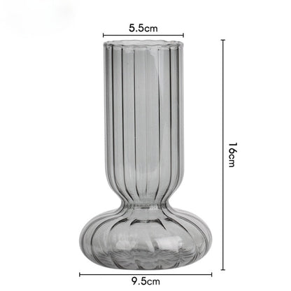 Glass Striped Cylinder Vase | Skanto
