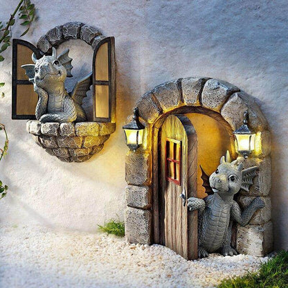 Gorgeous Courtyard Dragon Wall Sculpture | Brehn