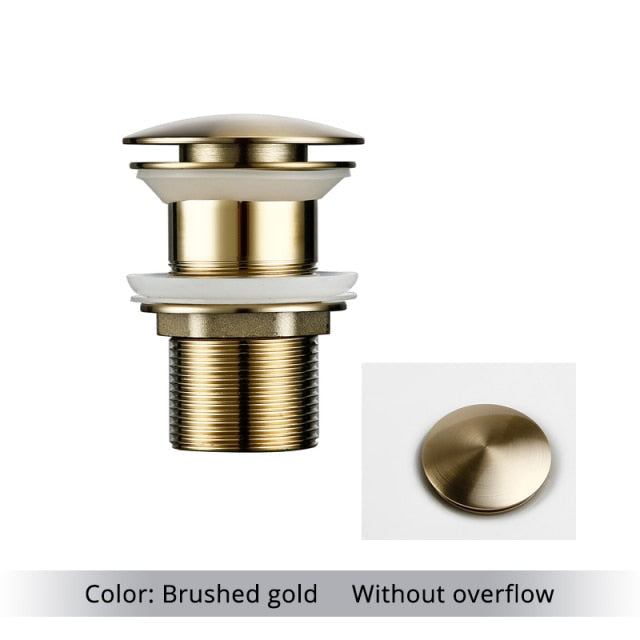 Skanto | Polished Brass Bathroom Sink Drain