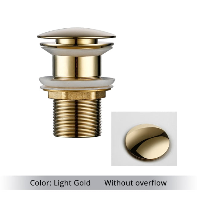Skanto | Polished Brass Bathroom Sink Drain