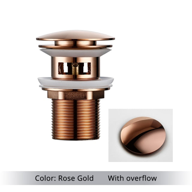 Skanto | Polished Brass Bathroom Sink Drain