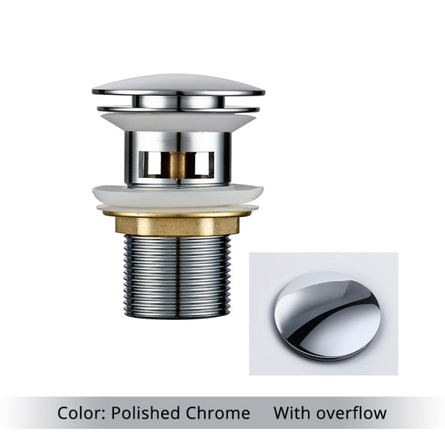 Skanto | Polished Brass Bathroom Sink Drain