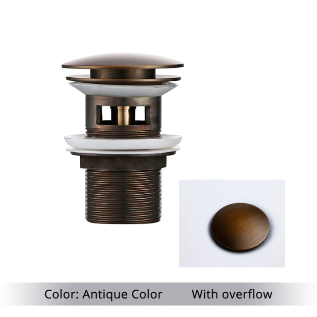 Skanto | Polished Brass Bathroom Sink Drain
