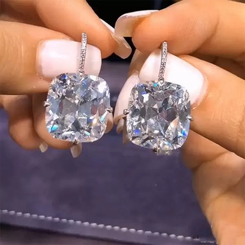 Skanto | Luxury White Cubic Zirconia Dangle Earrings Women