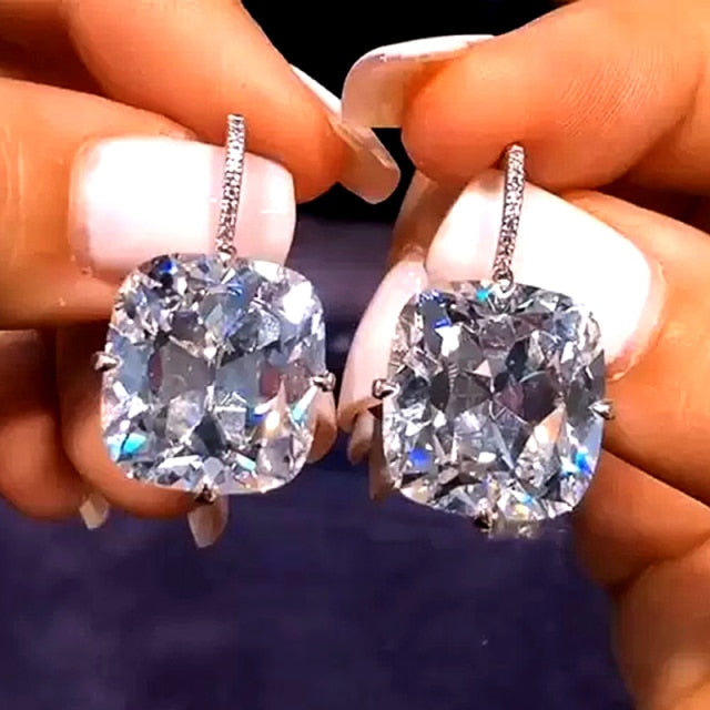 Skanto | Luxury White Cubic Zirconia Dangle Earrings Women