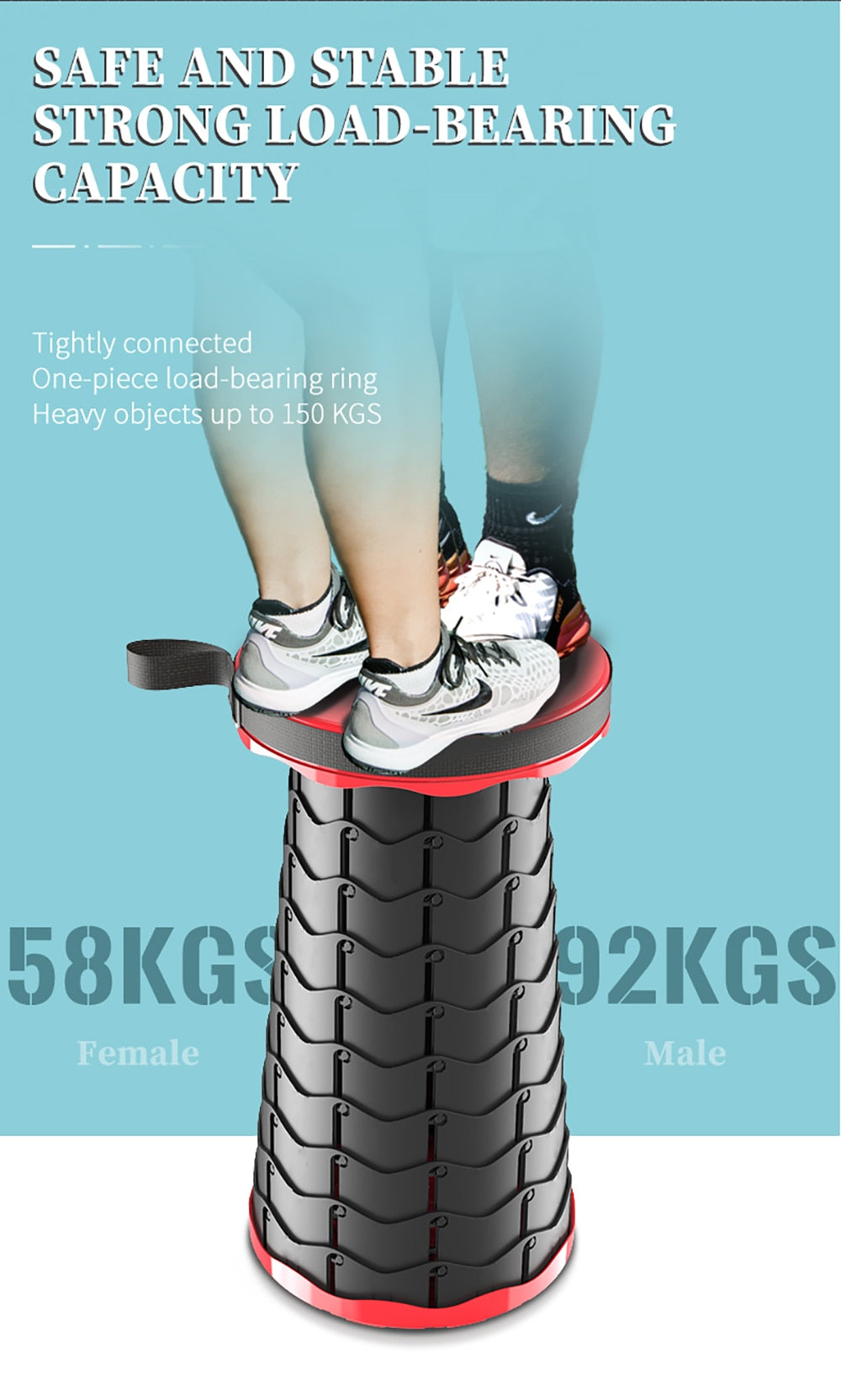 Foldable Retractable Travel Hiking Stool | Bowlift