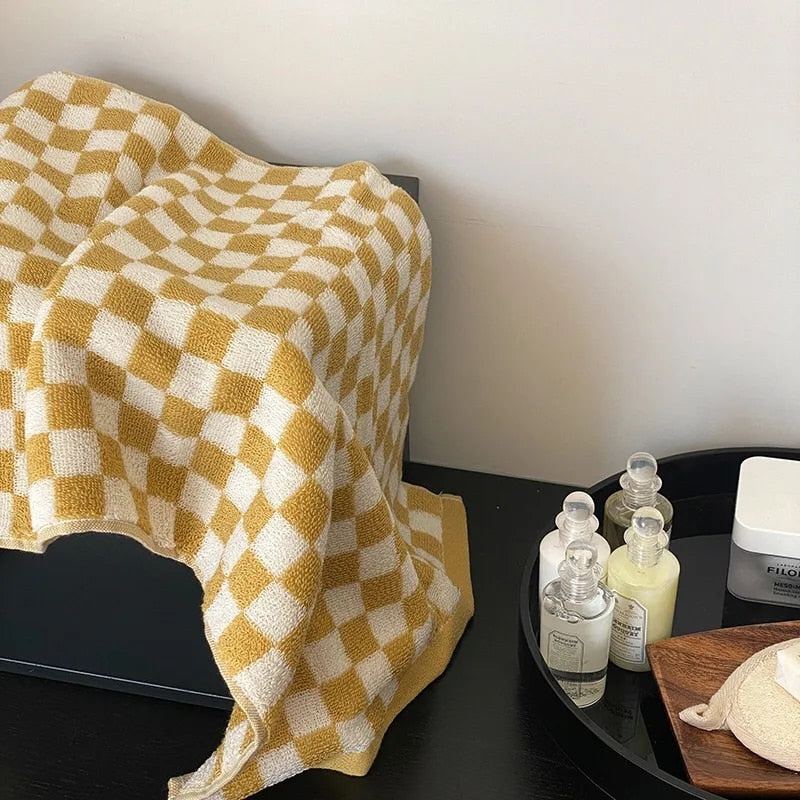 Colourful Checkerboard & Stripe Towels | Bowlift