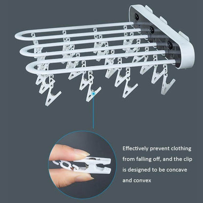 BowLift | Wall-Mounted Folding Easy Drying Sock Hanger Rack
