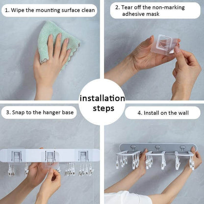 BowLift | Wall-Mounted Folding Easy Drying Sock Hanger Rack