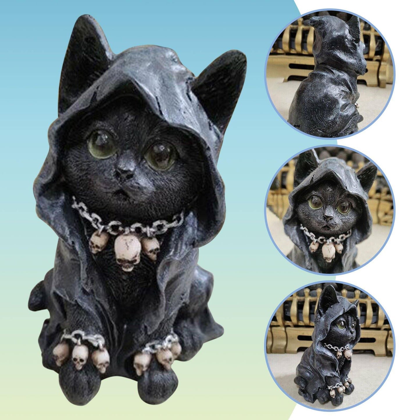 BowLift | Resin Black Cat Statue Decor