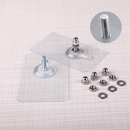 10 Pieces Heavy-Duty Punch-Free Transparent Adhesive Hooks