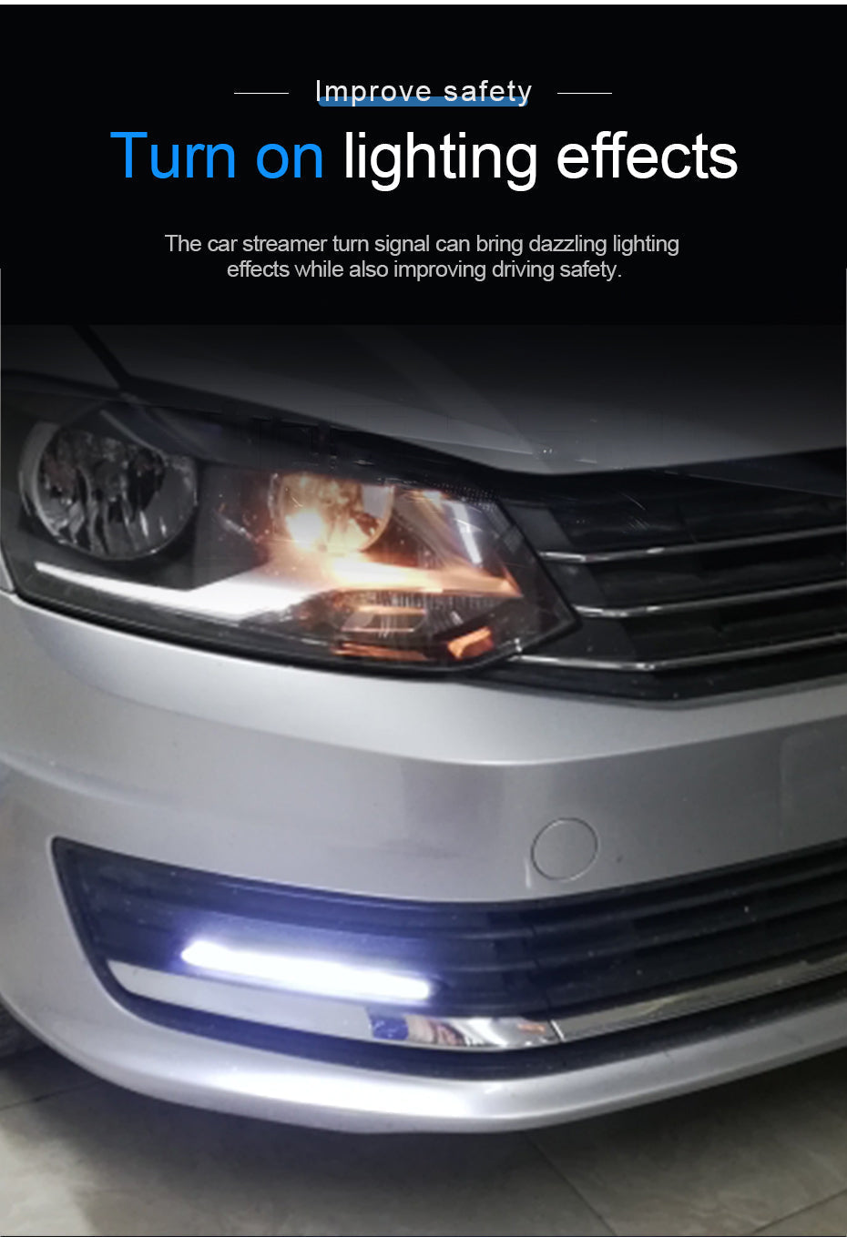BowLift | 2Pcs Waterproof Car Turn Signal LED Light Strip