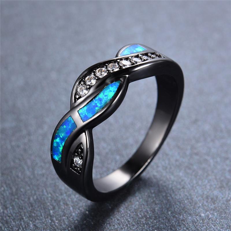 Ocean Blue Fire Opal Ring | Bowlift