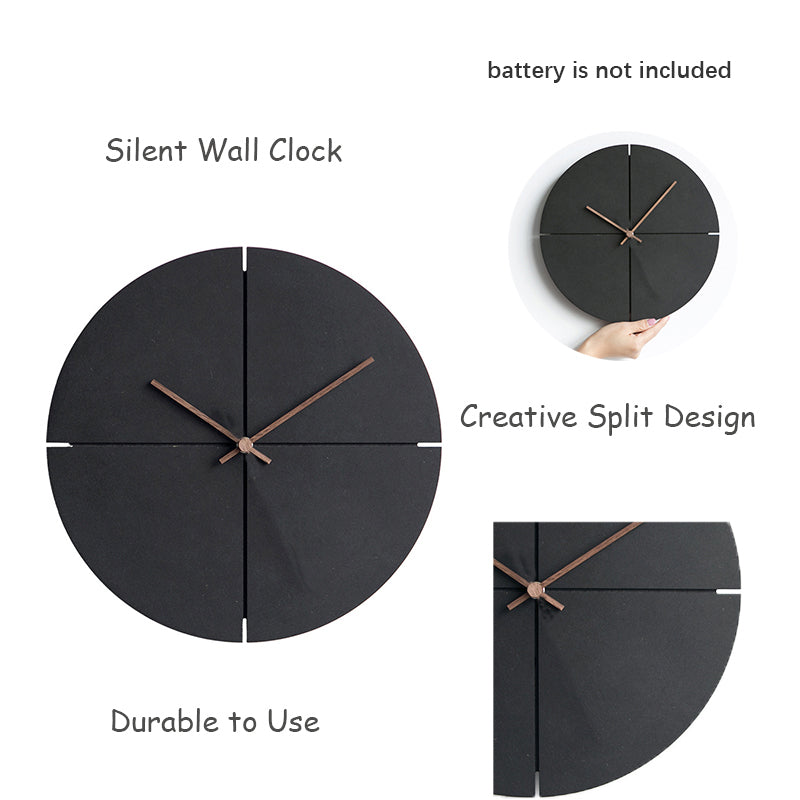 Elegant Nordic minimalist wooden wall clock | Karnz