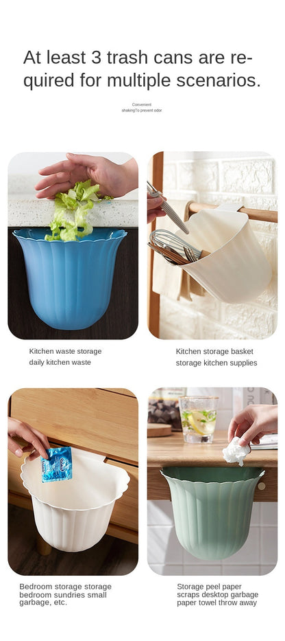 Nordic Flower Shape Hanging Trash Can | Bowlift