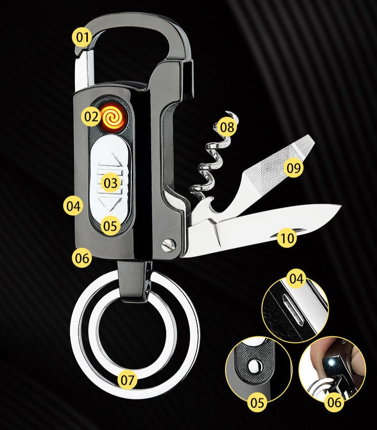 Multifunctional Outdoor Camping Survival Keychain Tool | Bowlift