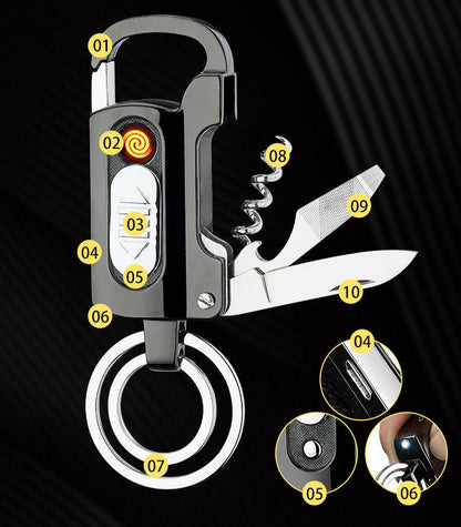 Multifunctional Outdoor Camping Survival Keychain Tool | Bowlift