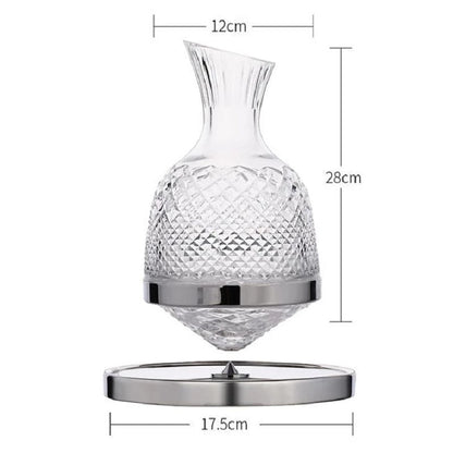 Elegant Crystal Spinning Wine Decanter