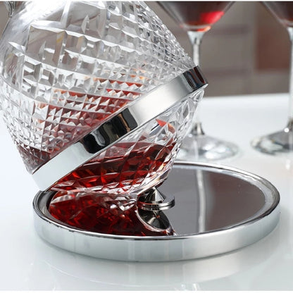 Elegant Crystal Spinning Wine Decanter