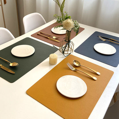 Skanto | Modern Rectangular Waterproof PU Leather Placemats