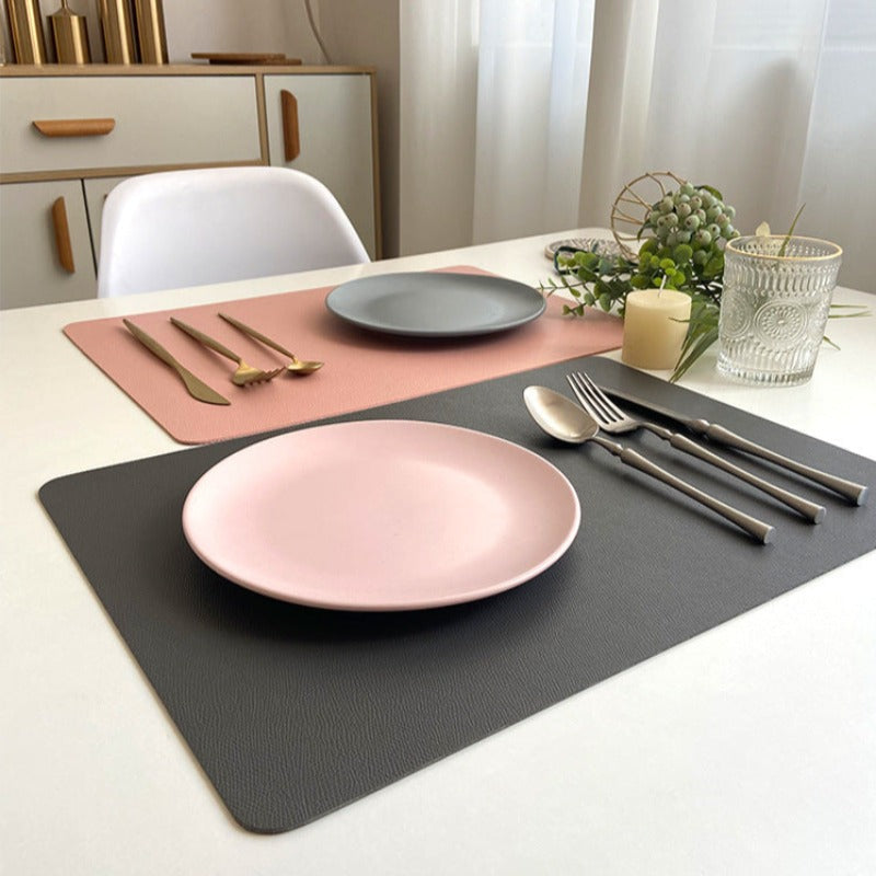 Skanto | Modern Rectangular Waterproof PU Leather Placemats