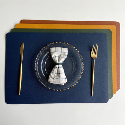 Skanto | Modern Rectangular Waterproof PU Leather Placemats