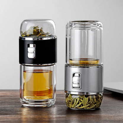 BowLift | Double Glass Tea Infuser Thermos Bottle