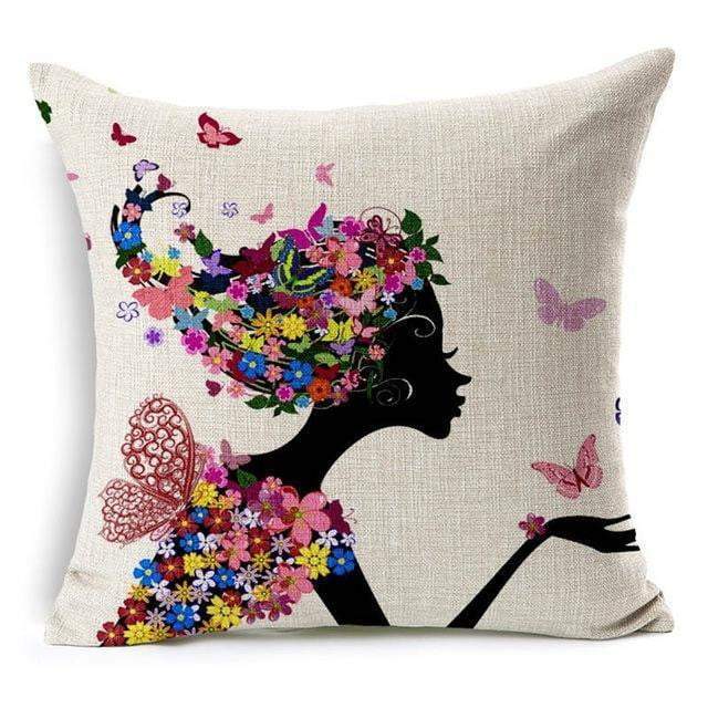 Skanto | Floral Animal Tree of Life Bird Home Decorative Throw Pillow Cover