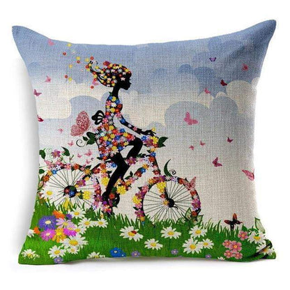 Skanto | Floral Animal Tree of Life Bird Home Decorative Throw Pillow Cover