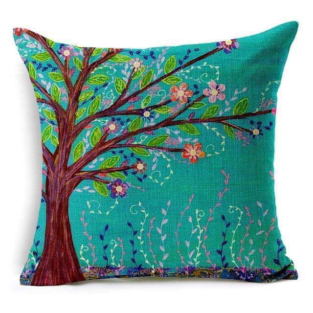 Skanto | Floral Animal Tree of Life Bird Home Decorative Throw Pillow Cover