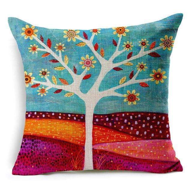 Skanto | Floral Animal Tree of Life Bird Home Decorative Throw Pillow Cover