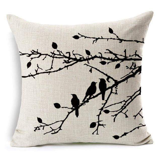 Skanto | Floral Animal Tree of Life Bird Home Decorative Throw Pillow Cover