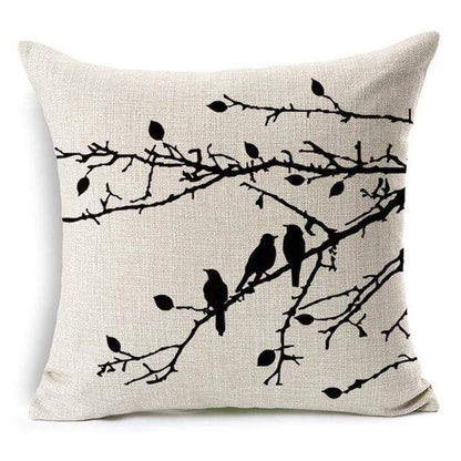 Kalsten | Floral Animal Tree of Life Bird Back Home Decorative Throw Pillow Cover