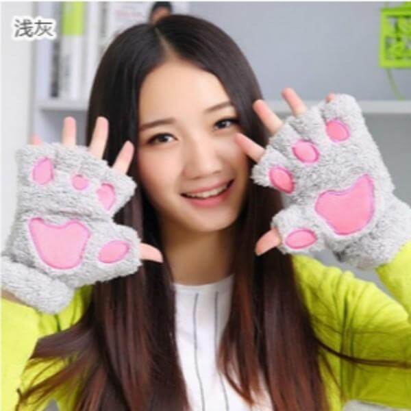BowLift | Ladies Winter Fingerless Bear Paw Gloves
