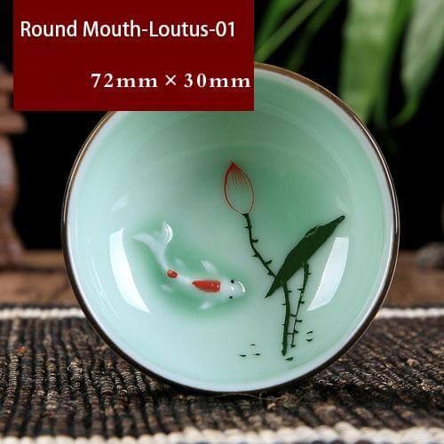 Skanto | Hand-Painted Ceramic Bowls | Traditional Chinese Lotus Design