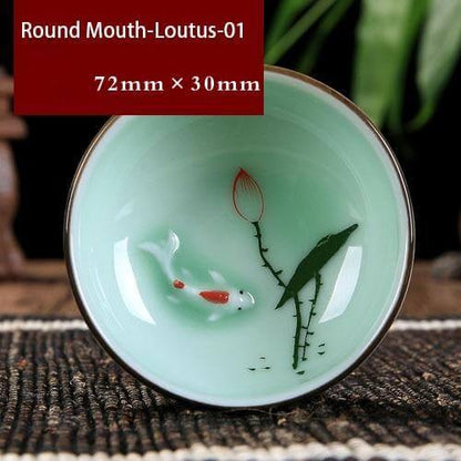 Skanto | Hand-Painted Ceramic Bowls | Traditional Chinese Lotus Design