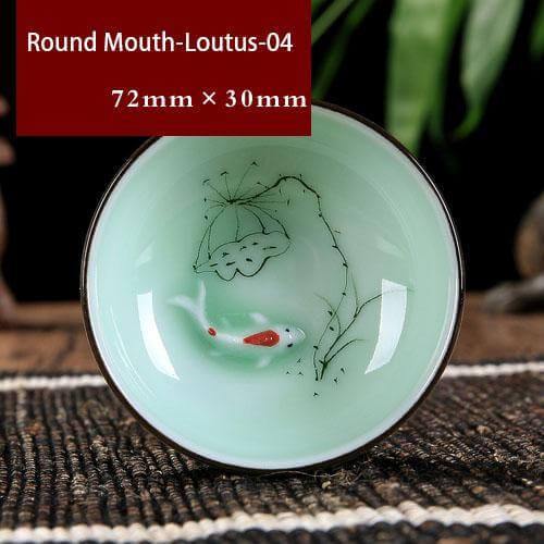 Skanto | Hand-Painted Ceramic Bowls | Traditional Chinese Lotus Design