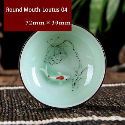Skanto | Hand-Painted Ceramic Bowls | Traditional Chinese Lotus Design
