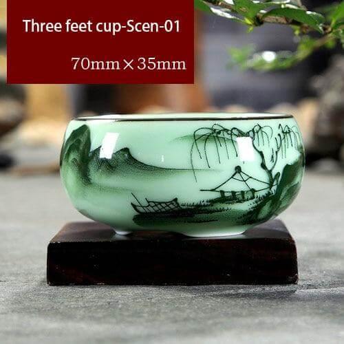 Skanto | Hand-Painted Ceramic Bowls | Traditional Chinese Lotus Design